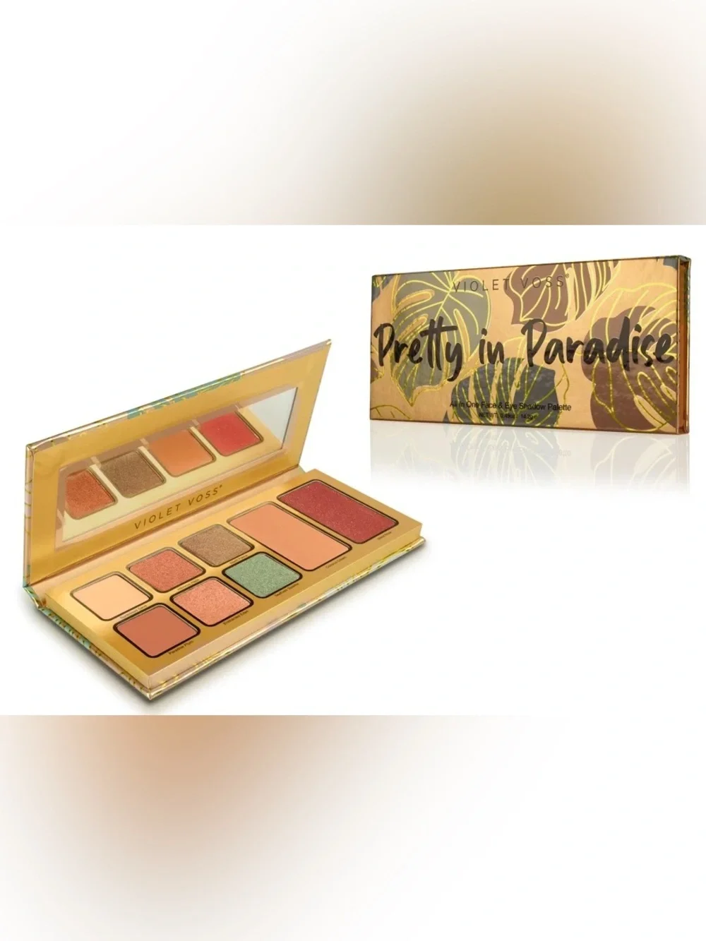 Violet Voss Pretty In Paradise Face & Eyeshadow Palette- warm, tropical, vibrant